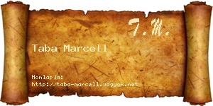 Taba Marcell névjegykártya