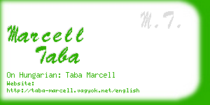 marcell taba business card